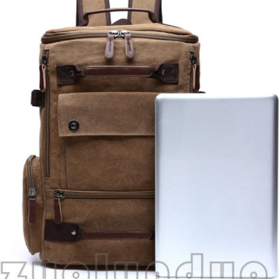 Balo Nam Thời Trang Du Lịch Cỡ Lớn Vải Bố Canvas Bền Chắc Phong Cách mới Dành Cho Đi Học, Dã Ngoại, Đi Phượt, Đựng Laptop (14-17")