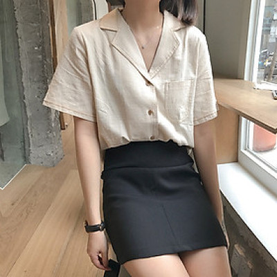 Áo sơ mi nữ Haint Boutique thiết kế cổ viền Sm21