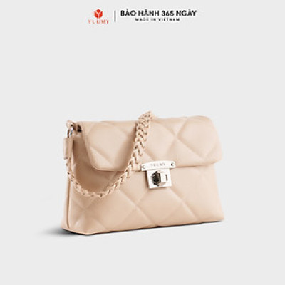 Túi Yuumy ( Thời trang nữ chần chỉ ô vuông cá tính size 24 - Túi đeo vai da Seasand YN255 )