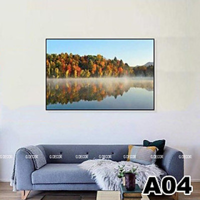 Tranh treo tường CAO CẤP 1 bức phong cách hiện đại Bắc Âu 02, tranh ngựa bạch trang trí phòng khách, phòng ngủ, phòng ăn