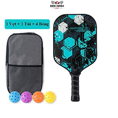Vợt Đánh Pickleball Sợi Carbon JSP Cao Cấp Đại Nam Sport Hàng Chính Hãng + Túi Chống Sốc Và 4 Bóng