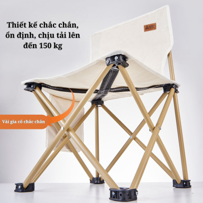 Ghế gấp ngoài trời Suncojia, ghế cắm trại tựa lưng, ghế xếp, ghế bãi biển, cắm trại và câu cá