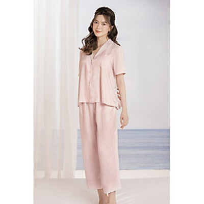 Bộ Đồ Satin Lửng Nữ Vincy Thoáng Mát BLS014W81 