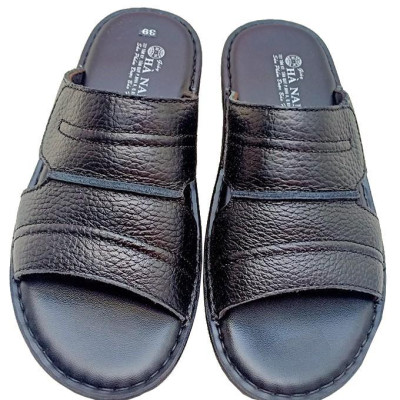 Dép Nam Quai Ngang HÀ NAM Da Bò Thật Cao Cấp DN249