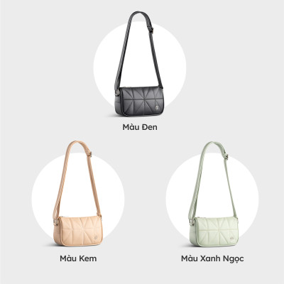 Túi Yuumy ( Thời trang nữ chần chỉ trang trí size 21 - Túi đeo chéo da Seasand YN207 )