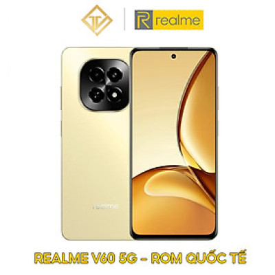 Điện thoại Realme V60 (6GB/128GB) 5G , Chíp Dimensity 6300, Rom tiếng việt - Hàng nhập khẩu