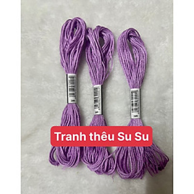 Chỉ cotton dùng cho thêu tranh, mã từ 208 đến 225 theo bảng màu DMC