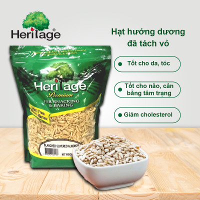 Hạt hướng dương đã tách vỏ Heritage giàu Vitamin E , giãm Cholesterol xấu - Sunflower Seeds 1kg 