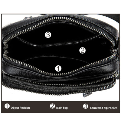 Túi đeo chéo nam nhỏ gọn BHM7556 Da bò thât