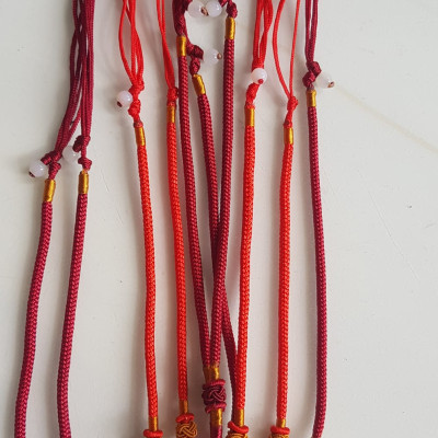 Sợi Dây Đeo cổ mới ĐỎ Kiểu dạng rút đẹp Size 3mm x dài trồng cổ Anh Chị tự chỉnh theo ý 23cm - 30cm Phối với mặt Phật, mặt dây chuyền nam nữ đeo được hết rẻ đẹp ạ