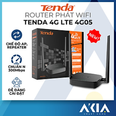 Bộ Phát WiFi Tenda 4G05 Chuẩn N - Tốc Độ 300Mbps, Dùng Sim 4G/3G, Dùng Cho Ôto Và Nơi Không Có Internet - HÀNG CHÍNH HÃNG
