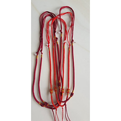 Sợi Dây Đeo cổ mới ĐỎ Kiểu dạng rút đẹp Size 3mm x dài trồng cổ Anh Chị tự chỉnh theo ý 23cm - 30cm Phối với mặt Phật, mặt dây chuyền nam nữ đeo được hết rẻ đẹp ạ