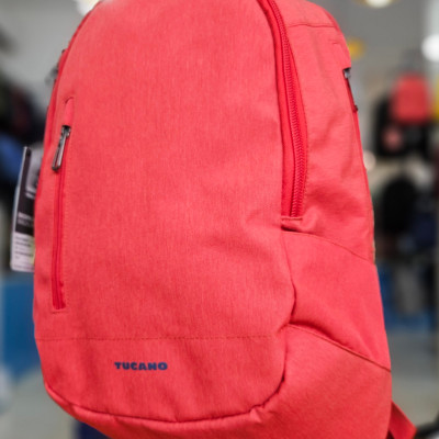 Balo laptop Tucano Magnum 15.6 inch, màu đỏ cam nổi bật, thương hiệu Ý, bào hành 2 năm