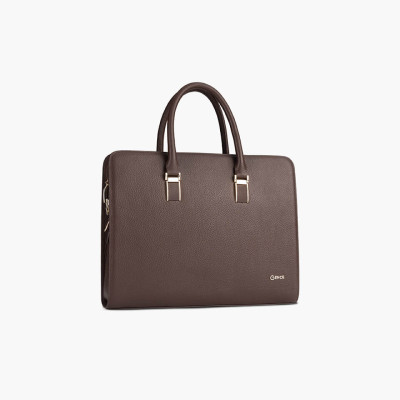 Túi Xách, Cặp Thời Trang Công Sở Nam Khóa Số Da Bò Cao Cấp CTS13 Nâu