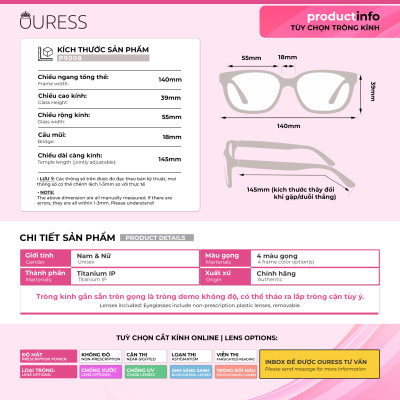 GỌNG KÍNH TITAN NAM (Titanium Pors Men) CHẤT LIỆU VƯỢT TRỘI SIÊU NHẸ SIÊU BỀN – HÀNG CHÍNH HÃNG P9008