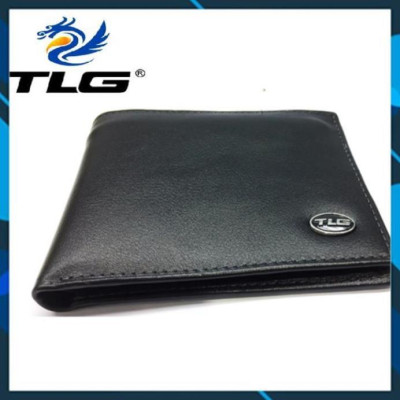 Ví nam da thật Đồ Da Thành Long TLG 204057 (đen-ngang)
