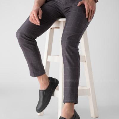 Giày lười nam da bò đế cao su mũi tròn SUNPOLO MOI015 có big size lớn 45 46