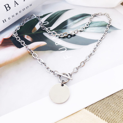 Vòng cổ thời trang nam nữ titan thép mix vảy tròn