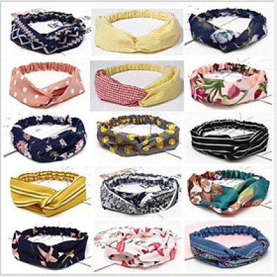 Băng đô Turban nữ vải họa tiết - Combo 3 sản phẩm (ngẫu nhiên)