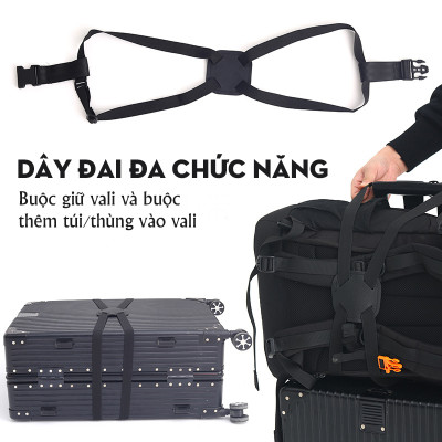 Dây Đai Vali Chữ X, Dây Ràng Hành Lý, Dây Buộc Túi Giỏ Cặp Balo Thùng Vào Vali Bảo Vệ Đồ Đạc Co Giãn Đi Du Lịch Máy Bay Legaxi