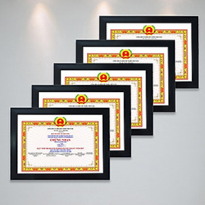 Combo 5 khung ảnh bằng khen khung trơn A4- khung ảnh composite treo tường kèm đinh treo tiện lợi