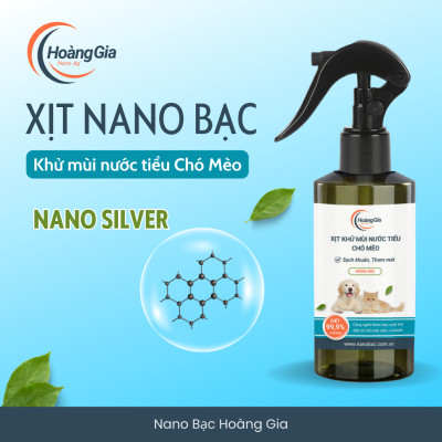 Xịt Khử Mùi, Khử Khuẩn Nước Tiểu Chó Mèo - Nano Bạc Khử Sạch Mùi Hôi An Toàn Cho Thú Cưng & Gia Đình