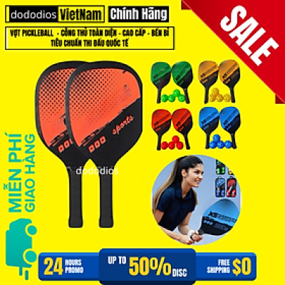 Bộ vợt pickleball bộ 2 vợt kèm túi và 4 bóng cao cấp cho nam nữ chính hàng cao cấp