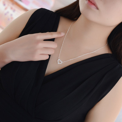 Dây chuyền vòng cổ trái tim nữ thanh mảnh