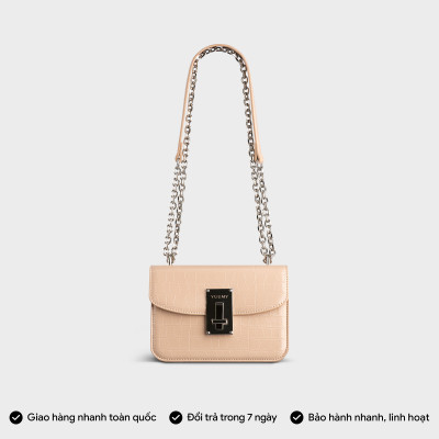 Túi Yuumy ( Thời trang nữ phối khóa trang trí size 18 - Túi đeo chéo da Verein YN186 )
