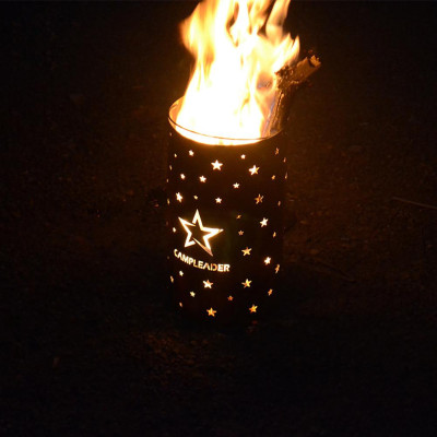 Thùng đốt lửa CAMPLEADER tích hợp bằng thép không gỉ để cắm trại ngoài trời kiêm bếp sưởi ấm đêm