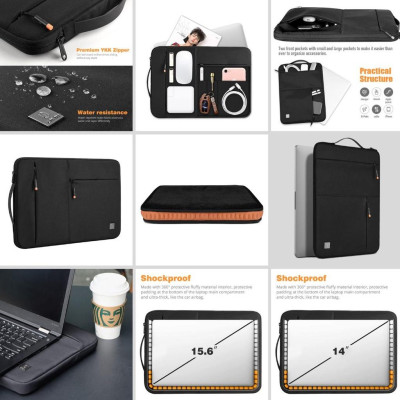 Túi xách chống sốc có quai xách nhỏ gọn cho Mac book , Laptop 13, 14, 16 inch hiệu WI WU Alpha Slim Sleeve