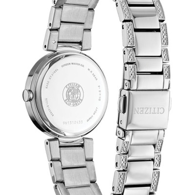 Đồng Hồ Nữ Citizen Đính Đá Swarovski Dây Thép Không Gỉ EM0840-59N - Mặt Xà Cừ