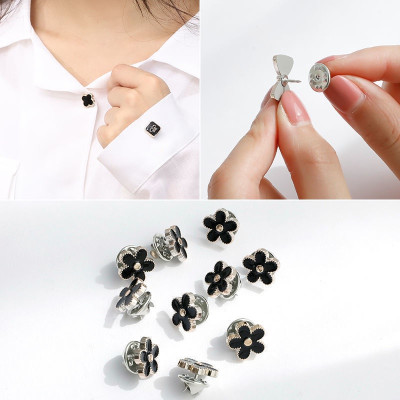 Set 10 cúc cài áo mini chống hở, ghim cài trang trí khuy áo thời trang Hàn Quốc (Giao mẫu ngẫu nhiên)