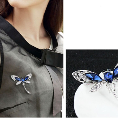 Trâm Cài Áo Nữ Quà Tặng Chuồn Chuồn Đính Đá Trang Nhã Sang Trọng (Kèm Hộp)
