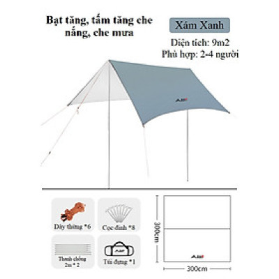 Bạt tăng, tấm tăng chữ nhật BSW-ZL020 (300*300CM)