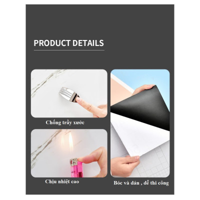 Bộ 5 Tấm Xốp Dán Tường 3D PVC Vân Đá 60x30cm Keo Sẵn Dày 2,5mm Cao Cấp, Sang trọng