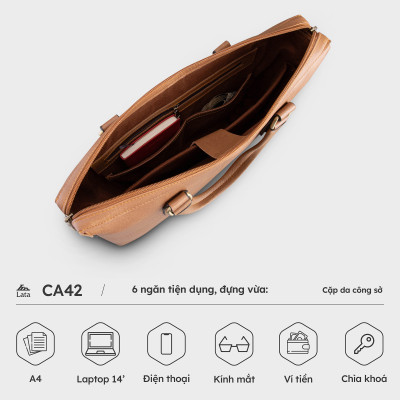 Cặp Công Sở Lata ( Thời trang nam basic - Cặp da CA42 )
