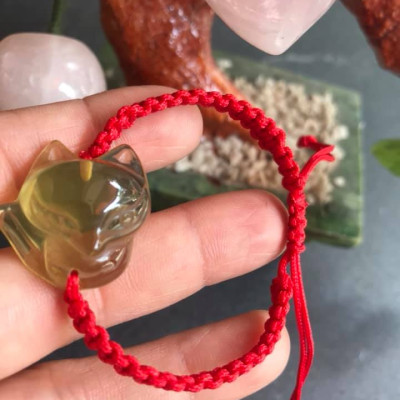 VÒNG TAY HANDMADE HỒ LY ĐÁ THẠCH ANH VÀNG TỰ NHIÊN DÂY ĐỎ MAY MẮN TÀI LỘC VỀ TÌNH DUYÊN CÔNG DANH HỢP NỮ MỆNH KIM MỆNH THỔ THỦY Ạ