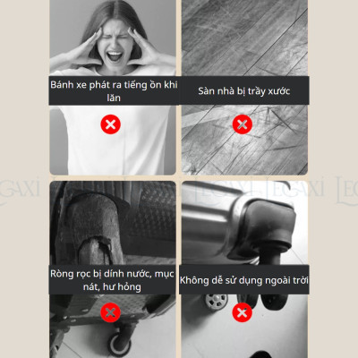 Bộ 8 Bọc Cao Su Bánh Xe Vali Silicone Bảo Vệ Giảm Tiếng Ồn, Chống Mài Mòn Cho Vali Hành Lý Phụ Kiện