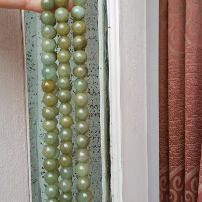 Vòng Chuỗi đeo Cổ Đá cẩm thạch tự nhiên hạt to size 9mm Màu xanh ngọc dầu bóng mượt đẹp nữ đeo cổ nhẹ nhàng mát của đá tự nhiên tâm bình yên Món quà tặng Mẹ và người thân và cho chính bản thân mình ý nghĩa ạ