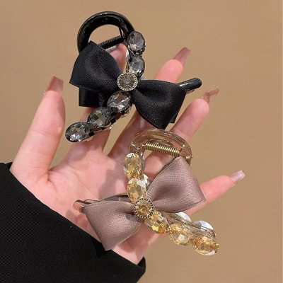 Kẹp tóc nơ đính đá Ý cao cấp sáng lấp lánh và sang trọng