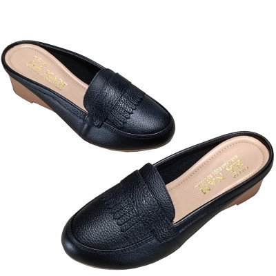 Sục Nữ Đế Xuồng HA NAM Da Bò Thật Đế Cao Su 5cm DNU2184