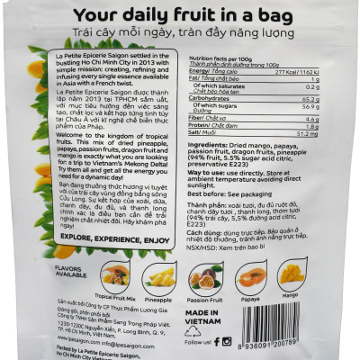 Trái Cây Hỗn Hợp Xấy Dẻo La Petite Epicerie Saigon - 100g