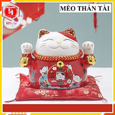 Mèo Thần Tài, Mèo May Mắn Để Bàn Làm Việc, Cửa Hàng Chiêu Tài Lộc Kèm Hộp Đựng Đẹp