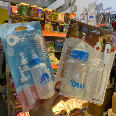 Bộ Bình Ti Sữa Cho Chó Mèo Sơ Sinh, Bình Bú Sữa Cho Chó Mèo 60ml và 150ml