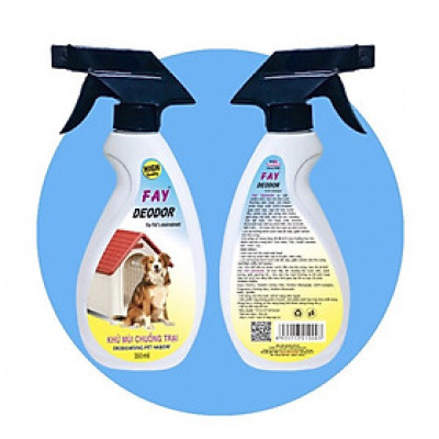 Chai Xịt Khử Mùi Chuồng Trại Cho Chó Mèo Thú Cưng FAY Deodor 350ml và 600ml