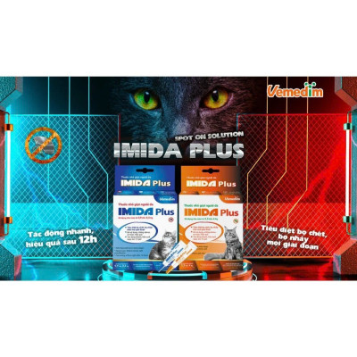 Nhỏ Gáy Imida Plus Vemedim - Loại Bỏ Ve Rận, Bọ Chét cho Mèo