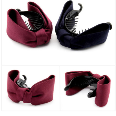 Set 2 kẹp tóc phong cách Hàn Quốc- Kẹp tóc đuôi ngựa- Bộ 2 kẹp tóc nơ xoắn, giao 2 màu khác nhau+ Tặng kèm dây cột tóc, màu ngẫu nhiên