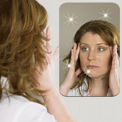 Gương Dán Tường Hình Chữ Nhật Soi Toàn Thân Gương Nhà Tắm Phòng Khách 3D Siêu Rõ Nét Kích Thước 42 x 27cm