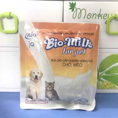 Sữa Dinh Dưỡng Bổ Sung Vitamin Khoáng Chất Cho Chó Mèo BIO Milk Gói 100g
